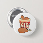 Badge Rond 5 Cm seau de poulet frit (Devant & derrière)