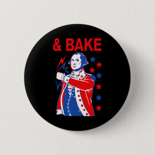 Badge Rond 5 Cm Secouer drôle et Ke 4 juillet couple appariement e