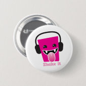 Badge Rond 5 Cm Secouez-le le kawaii DJ (Devant & derrière)