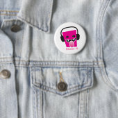 Badge Rond 5 Cm Secouez-le le kawaii DJ (En situation)