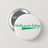 Badge Rond 5 Cm Secouez votre Lulav (Devant & derrière)