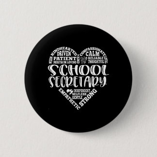 Badge Rond 5 Cm Secrétaire de l'école de typographie Administratif