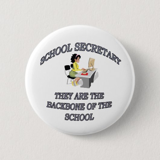 BADGE ROND 5 CM SECRÉTAIRE D'ÉCOLE (Devant)
