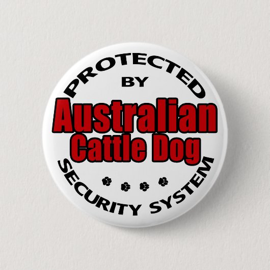 Badge Rond 5 Cm Sécurité des chiens de combat australiens (Devant)