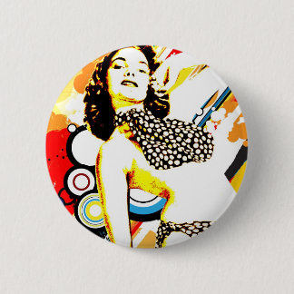 Badge Rond 5 Cm Séduction Nostalgique - Polka Dottie