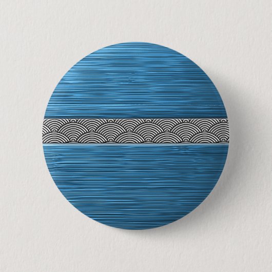 Badge Rond 5 Cm seigai turquoise (Devant)