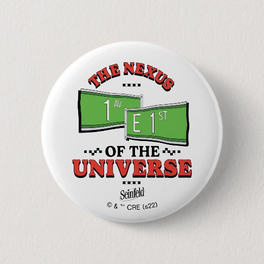 Badge Rond 5 Cm Seinfeld | Le Nexus de l'Univers (Devant)