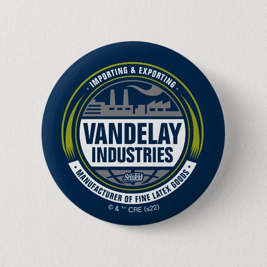 Badge Rond 5 Cm Seinfeld | Logo de Vandelay Industries (Devant)