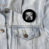 Badge Rond 5 Cm Selfie de capybara avec graphique de capy mème 67 (En situation)