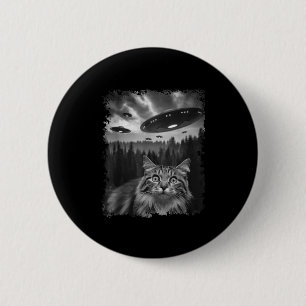 Badge Rond 5 Cm Selfie De Chat Graphique Drôle Avec Bigfoot Sasqua