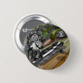 Badge Rond 5 Cm Selfie de patinage Simian (Devant & derrière)