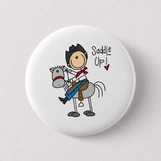 Badge Rond 5 Cm Sellez ! Chiffre bouton de bâton de cowboy