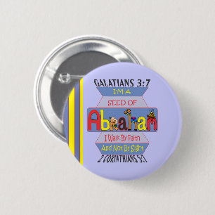 Badge Rond 5 Cm Semence d'Abraham I Eng I Rnd I 2.25