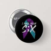 Badge Rond 5 Cm Semicolon de suicide six cadeau (Devant & derrière)