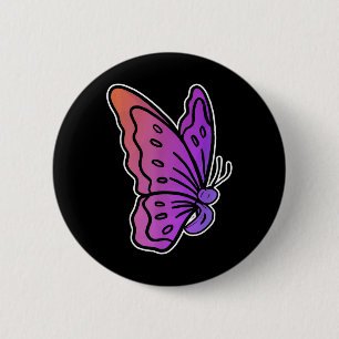 Badge Rond 5 Cm Semicolon Papillon anti-suicide Santé mentale Awa