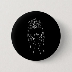 Badge Rond 5 Cm Semicolon Sensibilisation à la santé mentale