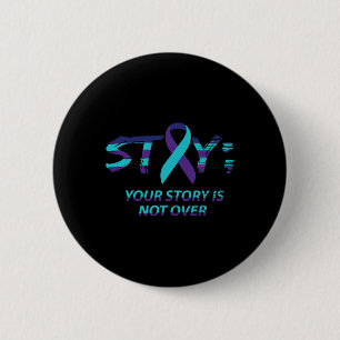 Badge Rond 5 Cm Semicolon Sensibilisation au suicide Santé mentale