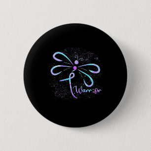 Badge Rond 5 Cm Semicolore de libellules Sensibilisation à la prév