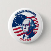 Badge Rond 5 Cm Semiquincentennial George Washington Button (Devant)