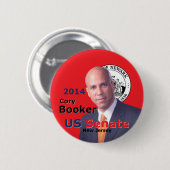 Badge Rond 5 Cm Sénat 2014 d'agent de réservations (Devant & derrière)