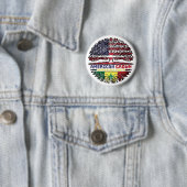 Badge Rond 5 Cm Sénégal Sénégalais Etats-Unis Etats-Unis (En situation)