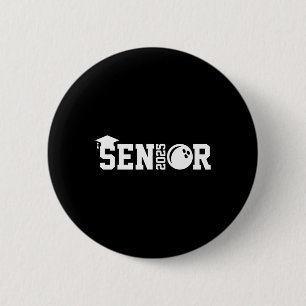 Badge Rond 5 Cm Senior 2025 Bowling Player Cl Of 2025 Graduation S