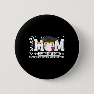 Badge Rond 5 Cm Senior Mom Cl Of 2025 Baseball Funny Mom Graduatio