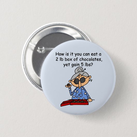 Badge Rond 5 Cm Sens de chocolat (Devant & derrière)