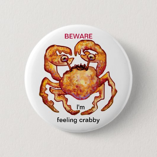 Badge Rond 5 Cm sensation de crabe (Devant)