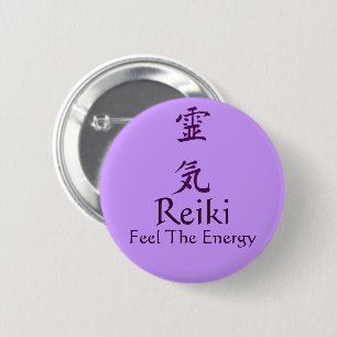 Badge Rond 5 Cm Sensation de symbole de Reiki le Pin de bouton