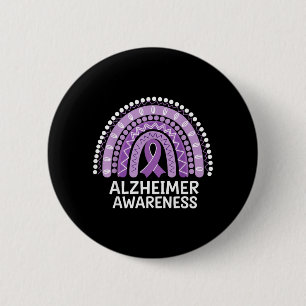 Badge Rond 5 Cm Sensibilisation à Alzheimer