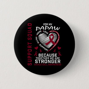 Badge Rond 5 Cm Sensibilisation à la faucille Chemise Papaw Groupe