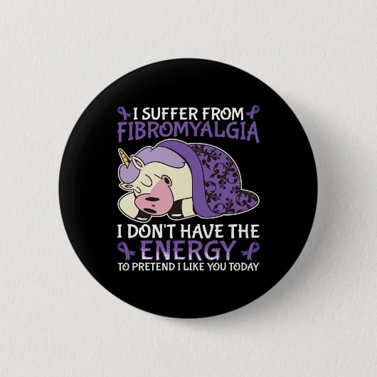 Badge Rond 5 Cm Sensibilisation à la fibromyalgie (Devant)