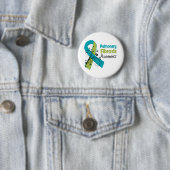 Badge Rond 5 Cm Sensibilisation à la fibrose pulmonaire (En situation)