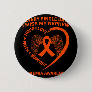 Badge Rond 5 Cm Sensibilisation à la leucémie cardiaque du ruban o