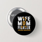 Badge Rond 5 Cm Sensibilisation à la leucémie chez la mère (Devant & derrière)