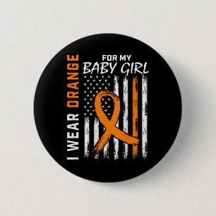 Badge Rond 5 Cm Sensibilisation à la leucémie chez les filles du r