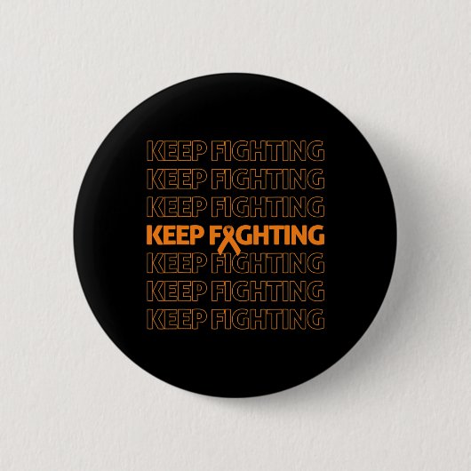 Badge Rond 5 Cm Sensibilisation à la leucémie continuer à combattr (Devant)