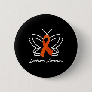 Badge Rond 5 Cm Sensibilisation à la leucémie du ruban papillon Am