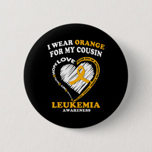 Badge Rond 5 Cm Sensibilisation À La Leucémie - Je Porte De L'Oran