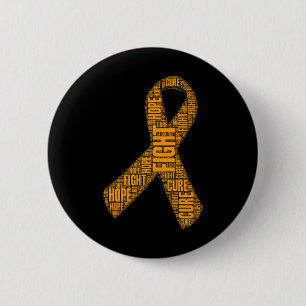 Badge Rond 5 Cm Sensibilisation à la leucémie Orange Combattre Hop