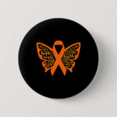 Badge Rond 5 Cm Sensibilisation à la leucémie papillon (Devant)