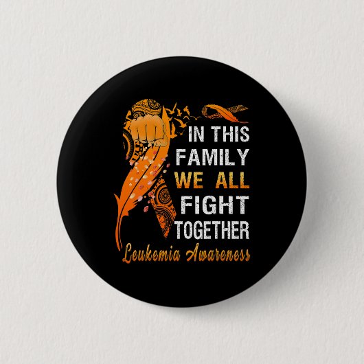 Badge Rond 5 Cm Sensibilisation À La Leucémie Ruban Orange Dans Ce (Devant)