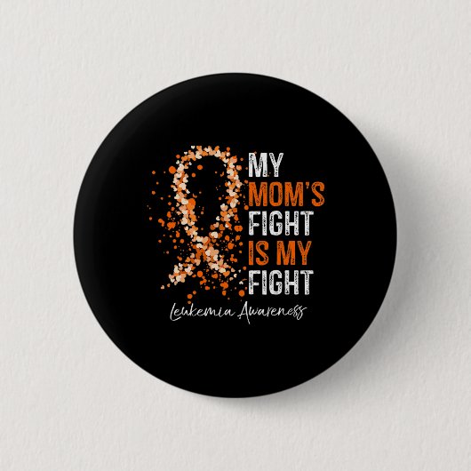 Badge Rond 5 Cm Sensibilisation à la leucémie Ruban orange Le comb (Devant)