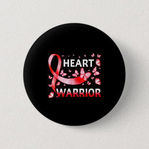 Badge Rond 5 Cm Sensibilisation à la maladie cardiaque Heart Warri