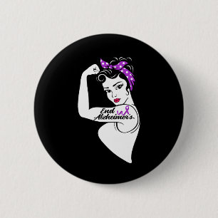 Badge Rond 5 Cm Sensibilisation à la maladie d'Alzheimer Interdict