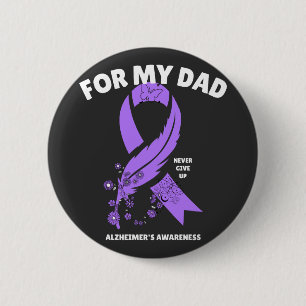 Badge Rond 5 Cm Sensibilisation à la maladie d'Alzheimer - Pour mo
