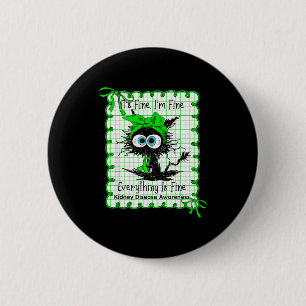 Badge Rond 5 Cm Sensibilisation à la maladie rénale coquette fine 