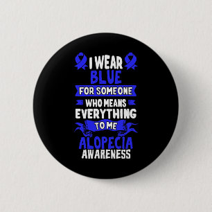 Badge Rond 5 Cm Sensibilisation à la perte de cheveux - Alopecia A