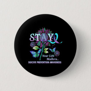 Badge Rond 5 Cm Sensibilisation à la prévention du suicide amusant